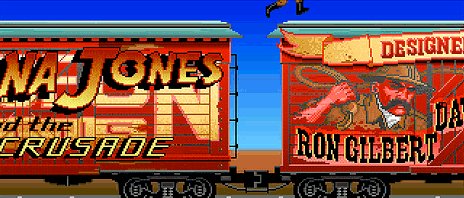 El nombre de Ron Gilbert en la clásica secuencia de créditos de Indiana Jones y la Última Cruzada